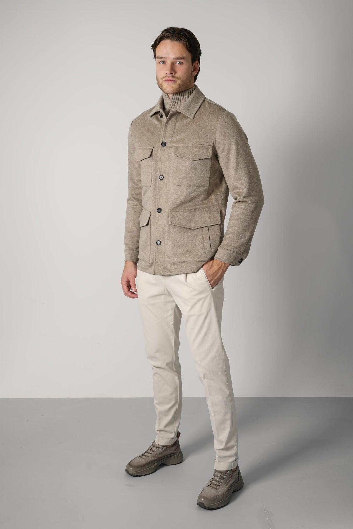 Maurizio Baldassarri Safari Jacket – Brown Sugar