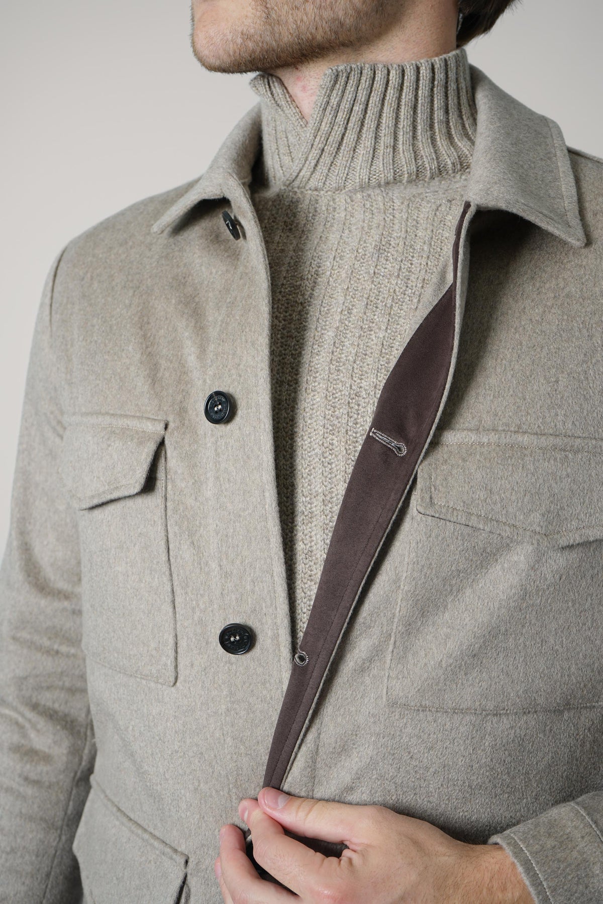 Maurizio Baldassarri Safari Jacket – Brown Sugar