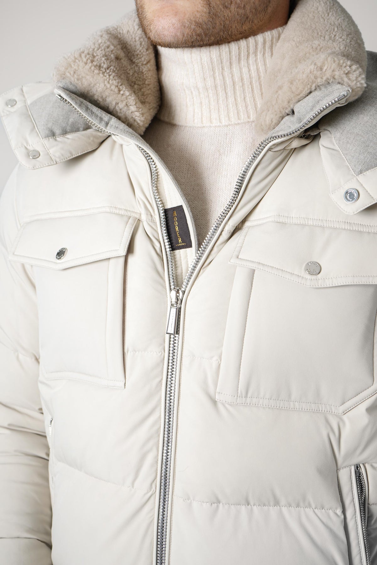 MooRER Alarick Jacket – Ivory