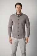 Maurizio Baldassarri Milano Stitch Overshirt – Beige Light Grey