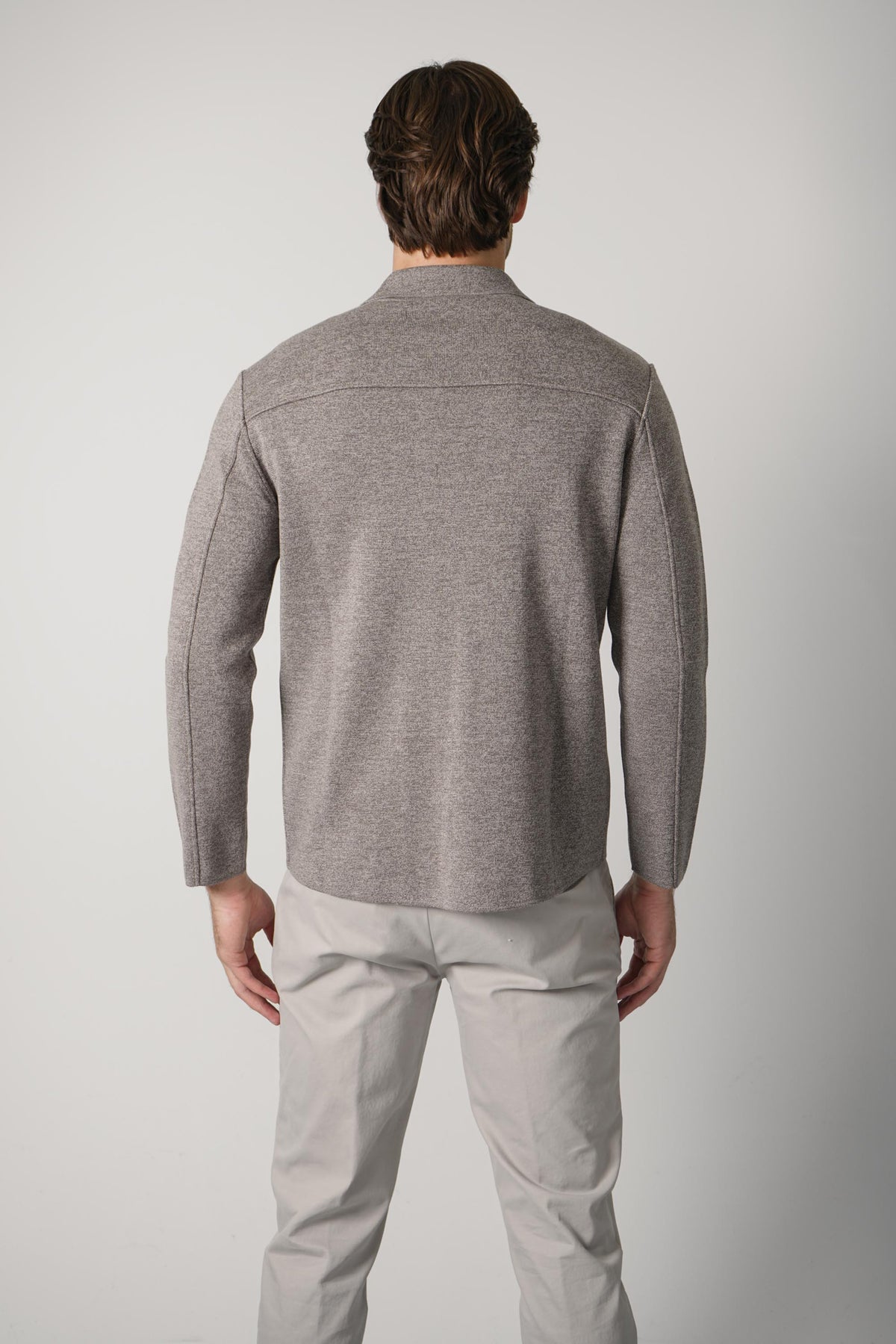 Maurizio Baldassarri Milano Stitch Overshirt – Beige Light Grey