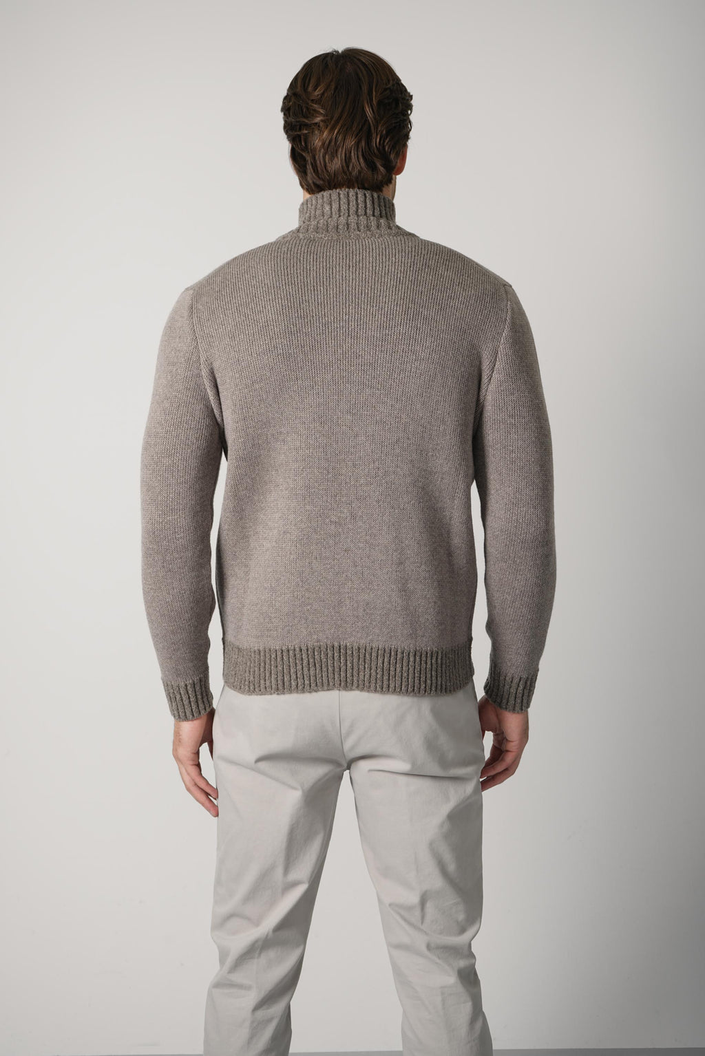 Maurizio Baldassari Little Bear Zipped Overshirt – Light Taupe