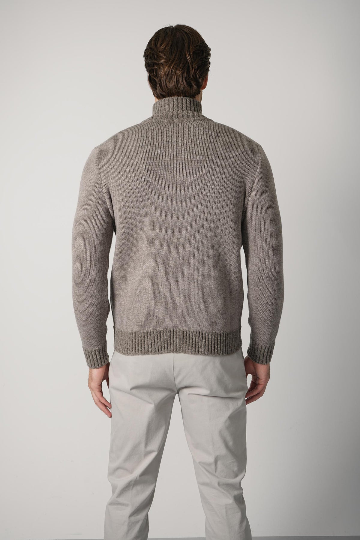 Maurizio Baldassari Little Bear Zipped Overshirt – Light Taupe