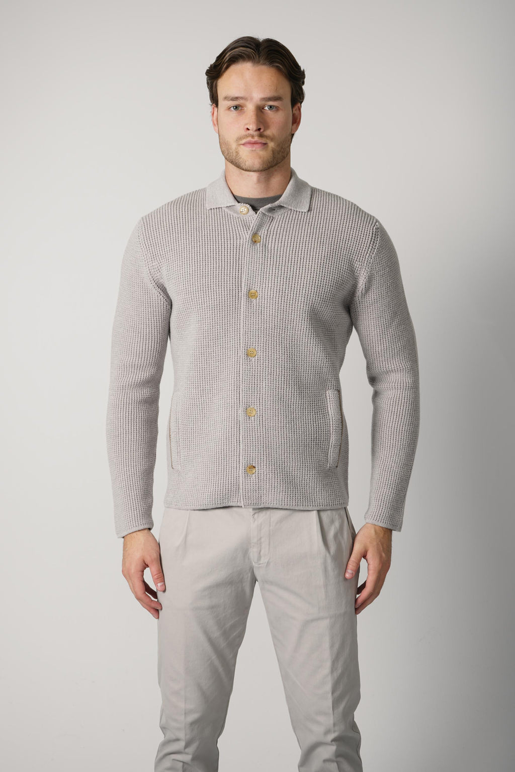 Maurizio Baldassari Light Brenta Overshirt – Light Pearl Grey