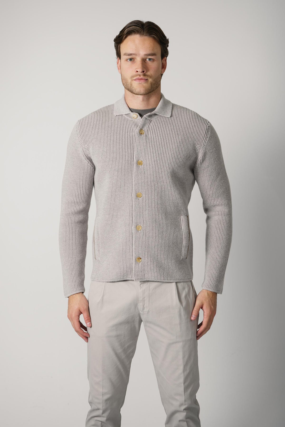 Maurizio Baldassari Light Brenta Overshirt – Light Pearl Grey