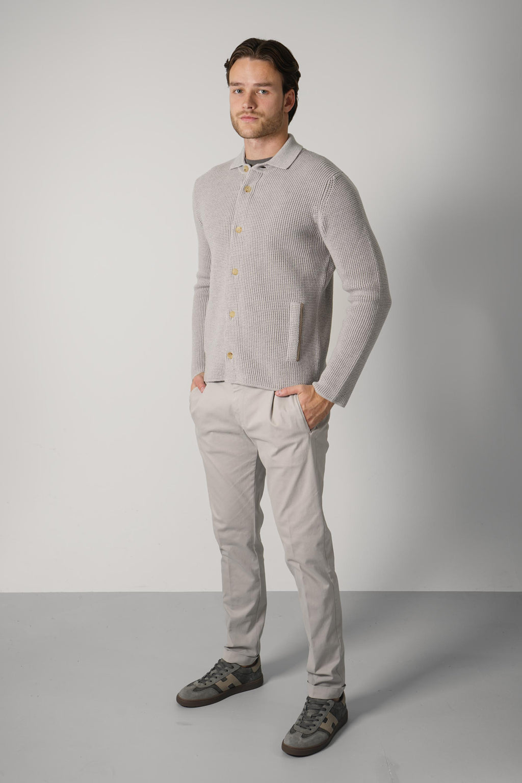 Maurizio Baldassari Light Brenta Overshirt – Light Pearl Grey