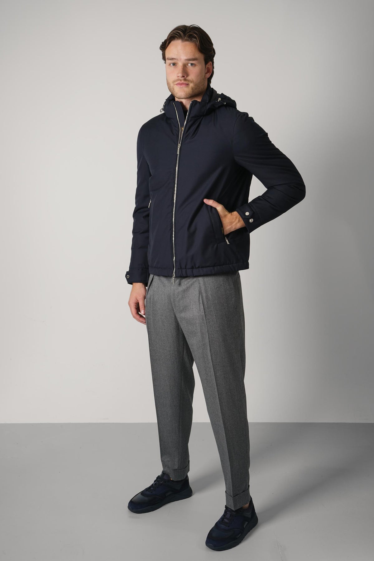 MooRER Albini Jacket – Dark Blue