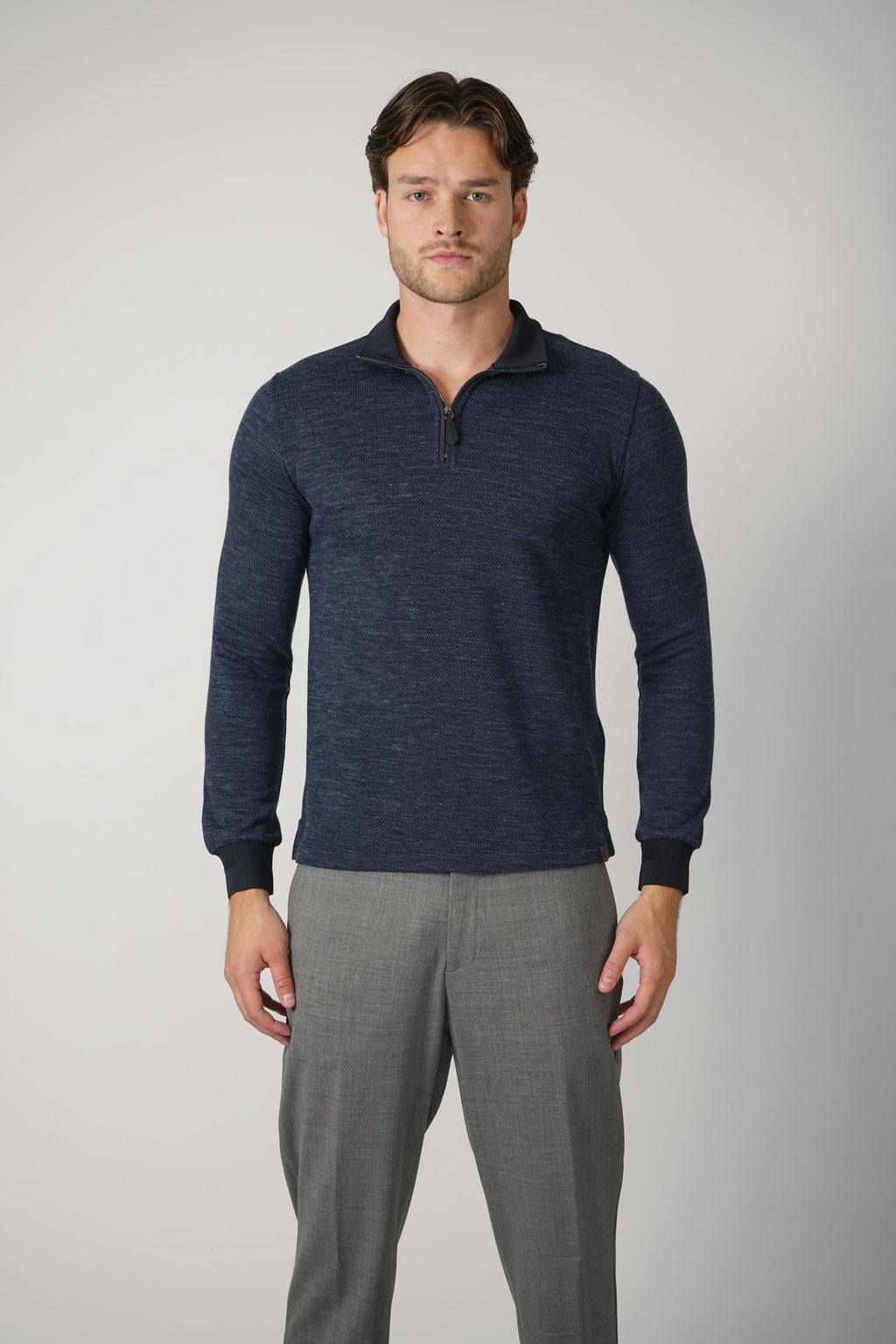 Jacob Cohën Long Sleeve Zip Polo – 0952A