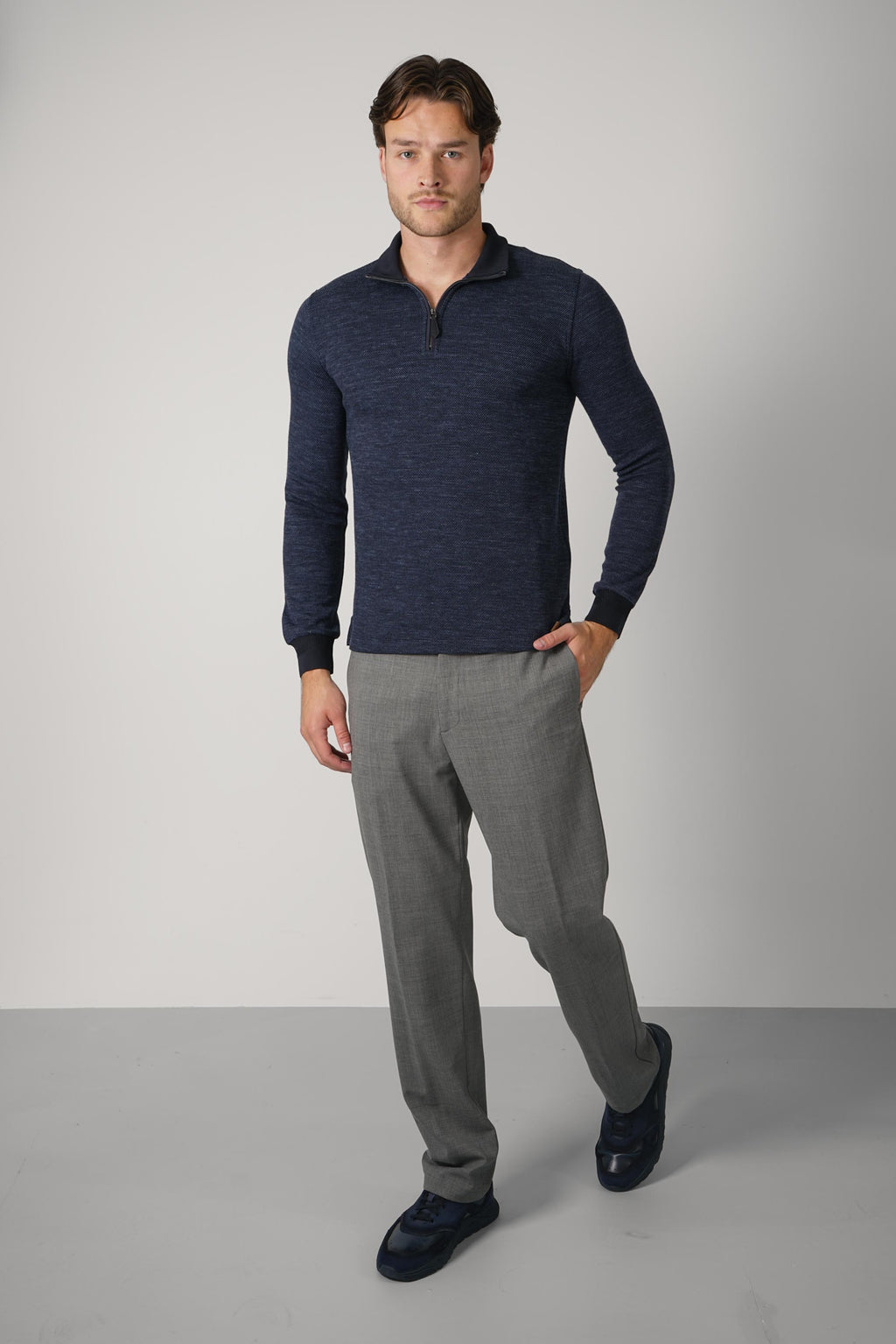 Jacob Cohën Long Sleeve Zip Polo – 0952A