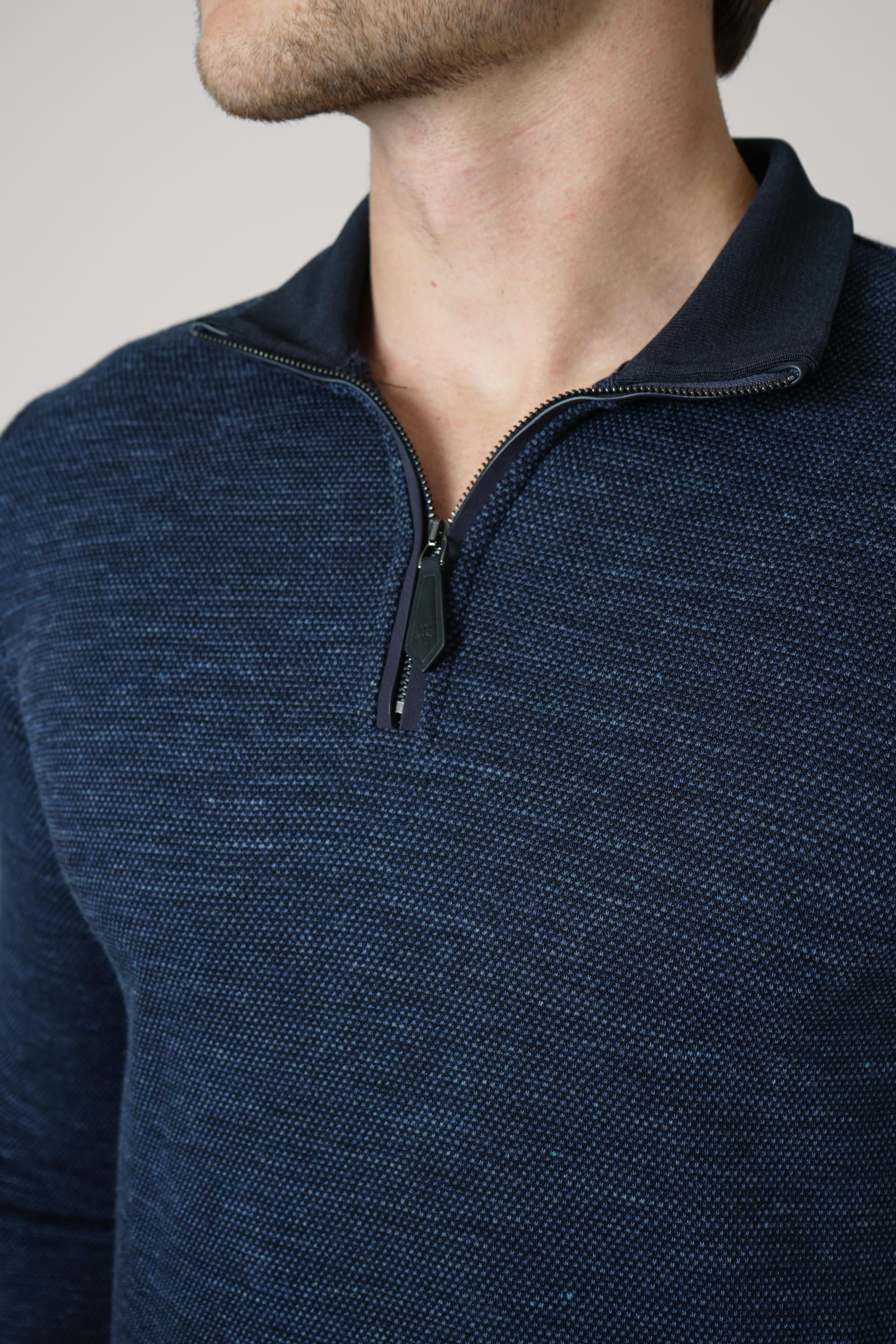 Jacob Cohën Long Sleeve Zip Polo – 0952A