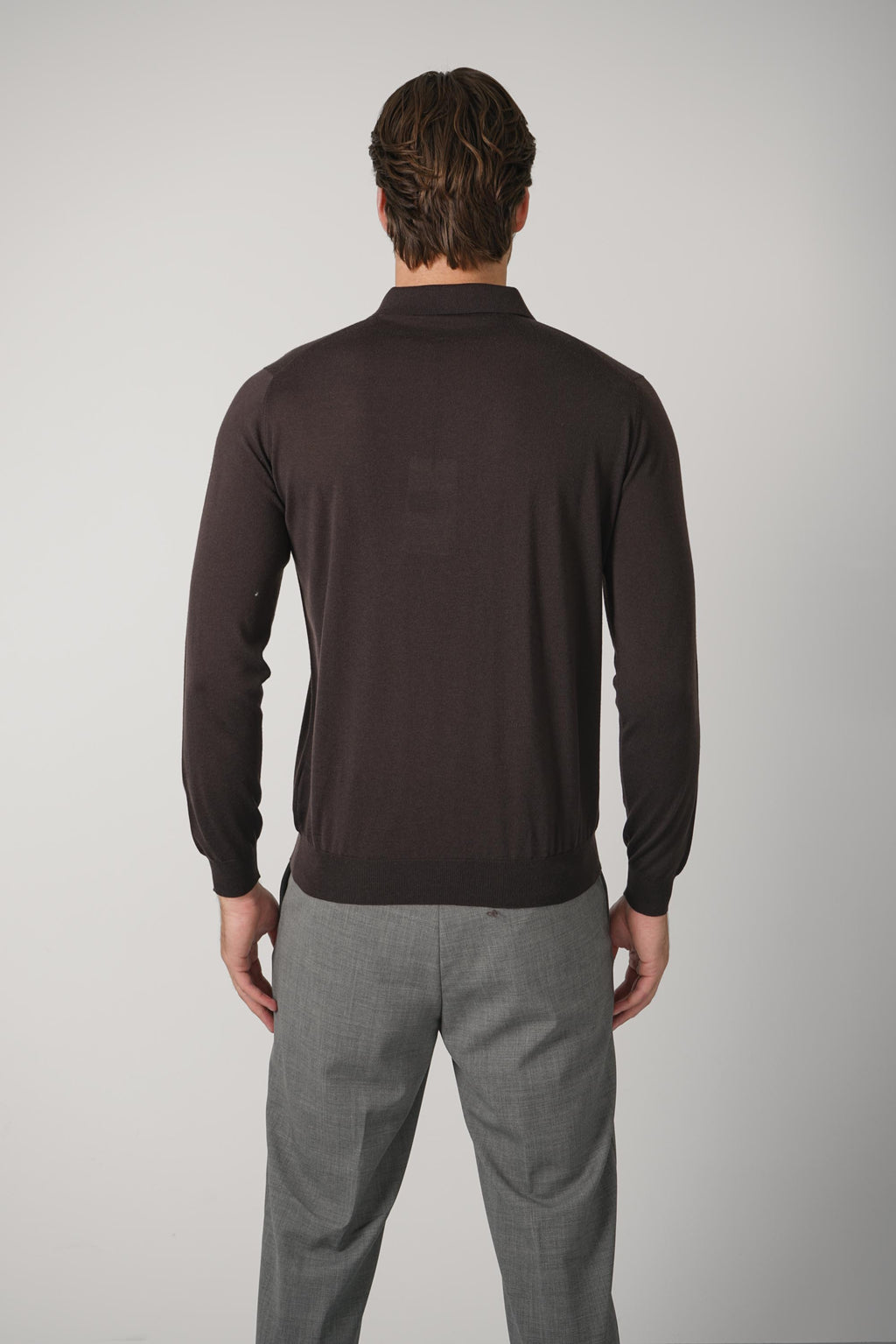 Filippo De Laurentiis Polo Zip ML RM16R – Caffè