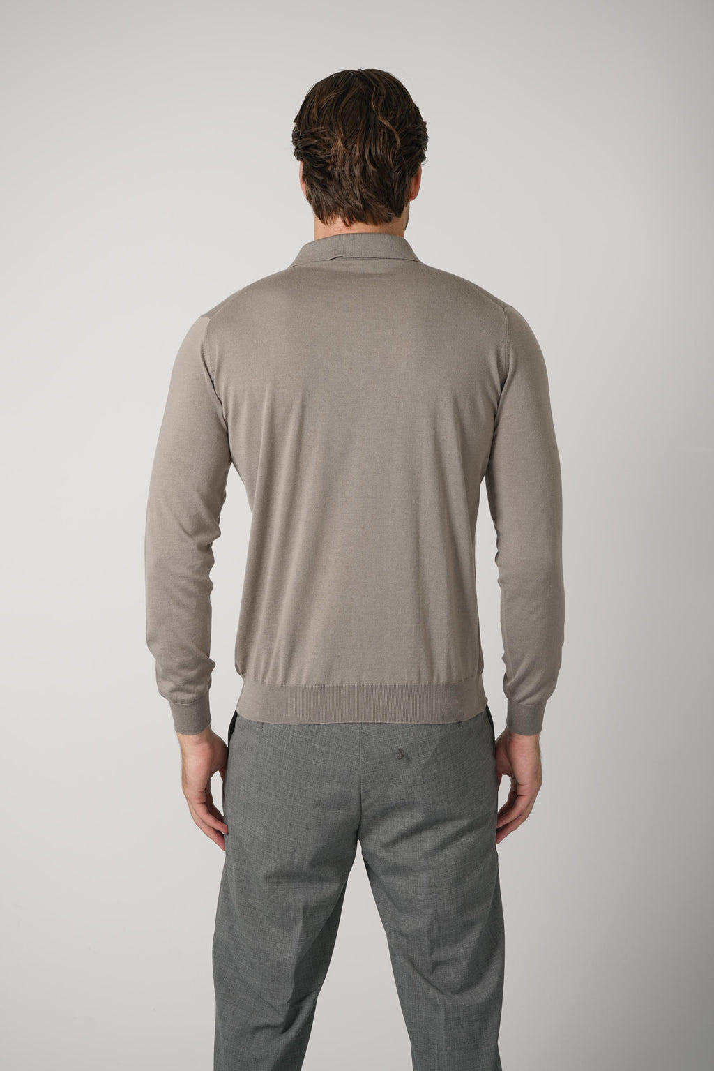Filippo De Laurentiis Polo Zip ML RM16R – Fango