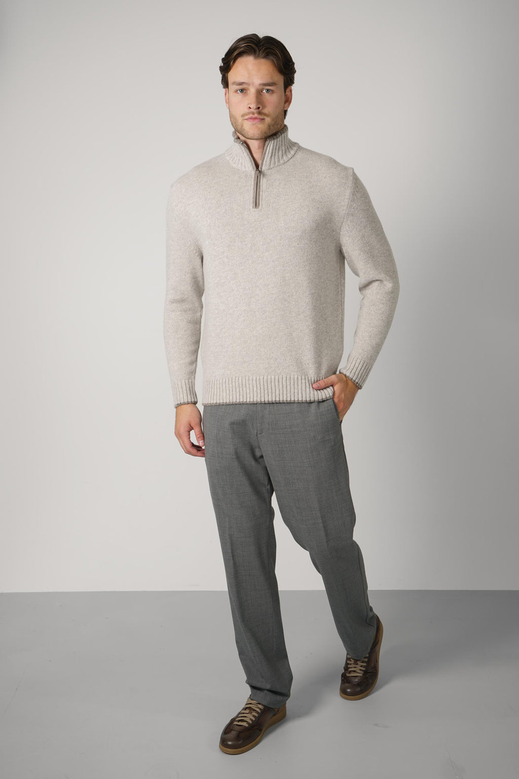 Paul & Shark Cashmere Wool Blend Half Zip Sweater – 097
