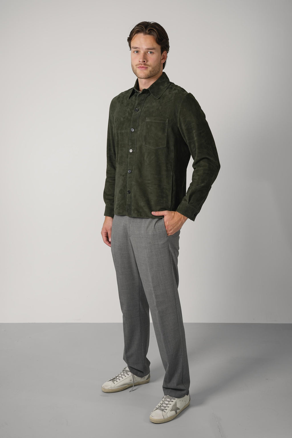 Arma Dino Lamb Suede – Dark Green