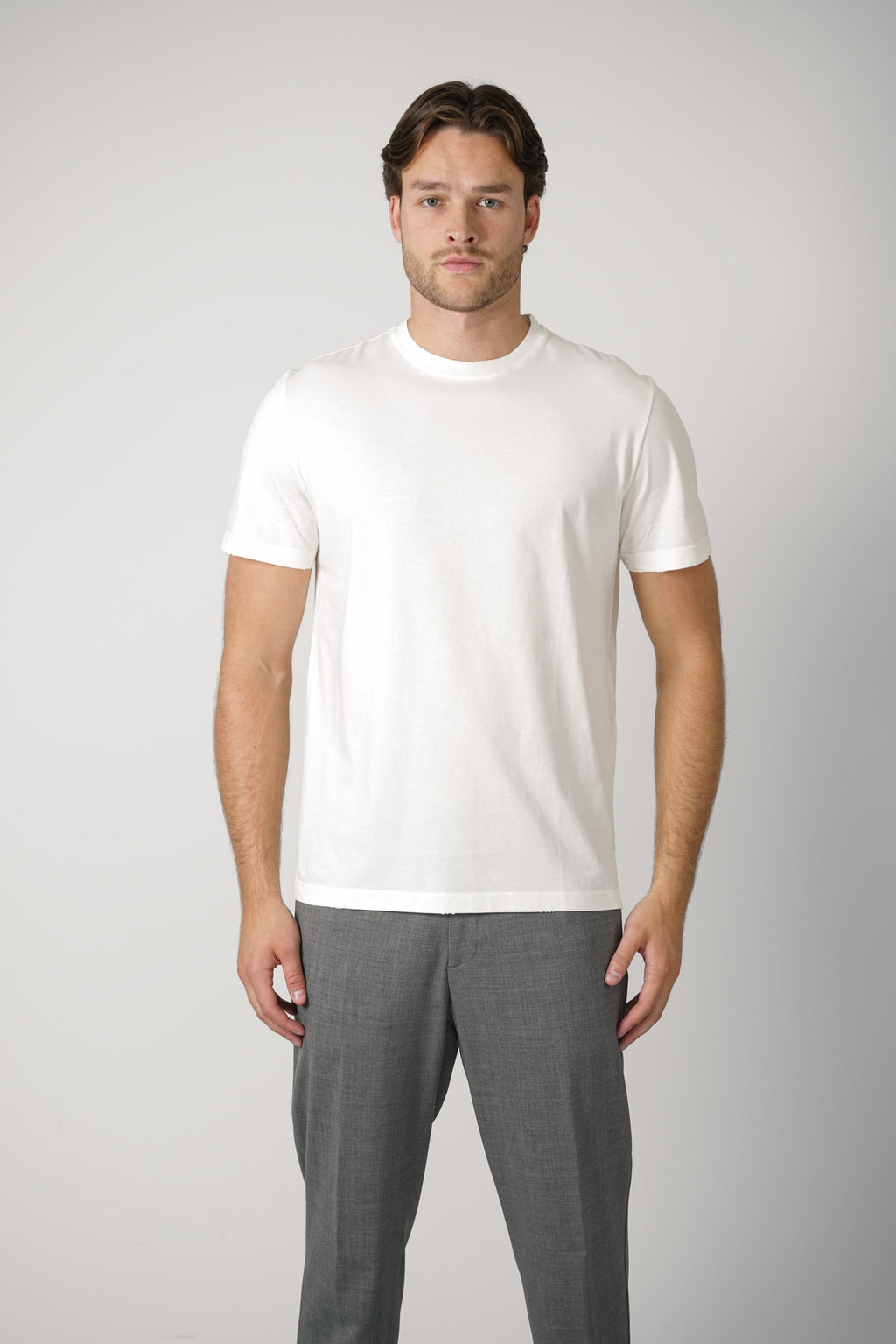 Golden Men's Regular T-shirt Distressed Cotton Jersey – Vintage White