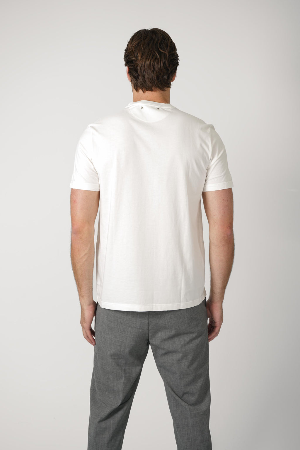 Golden Men's Regular T-shirt Distressed Cotton Jersey – Vintage White