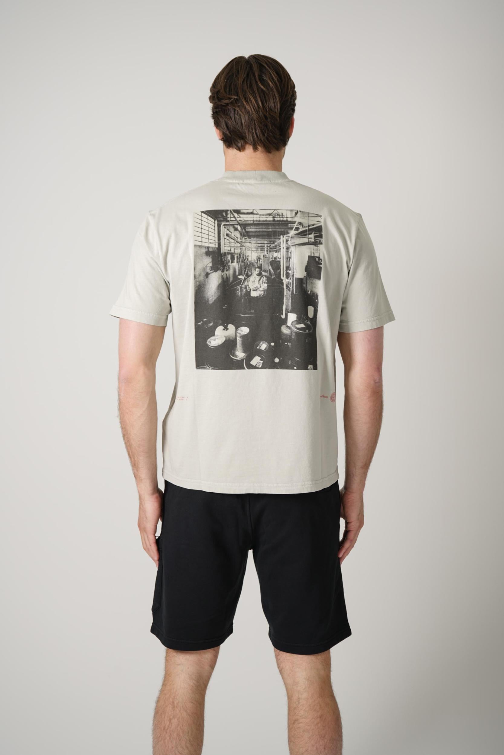 2100001 Stone Island Oversized Front/Back Logo T-Shirt Grey