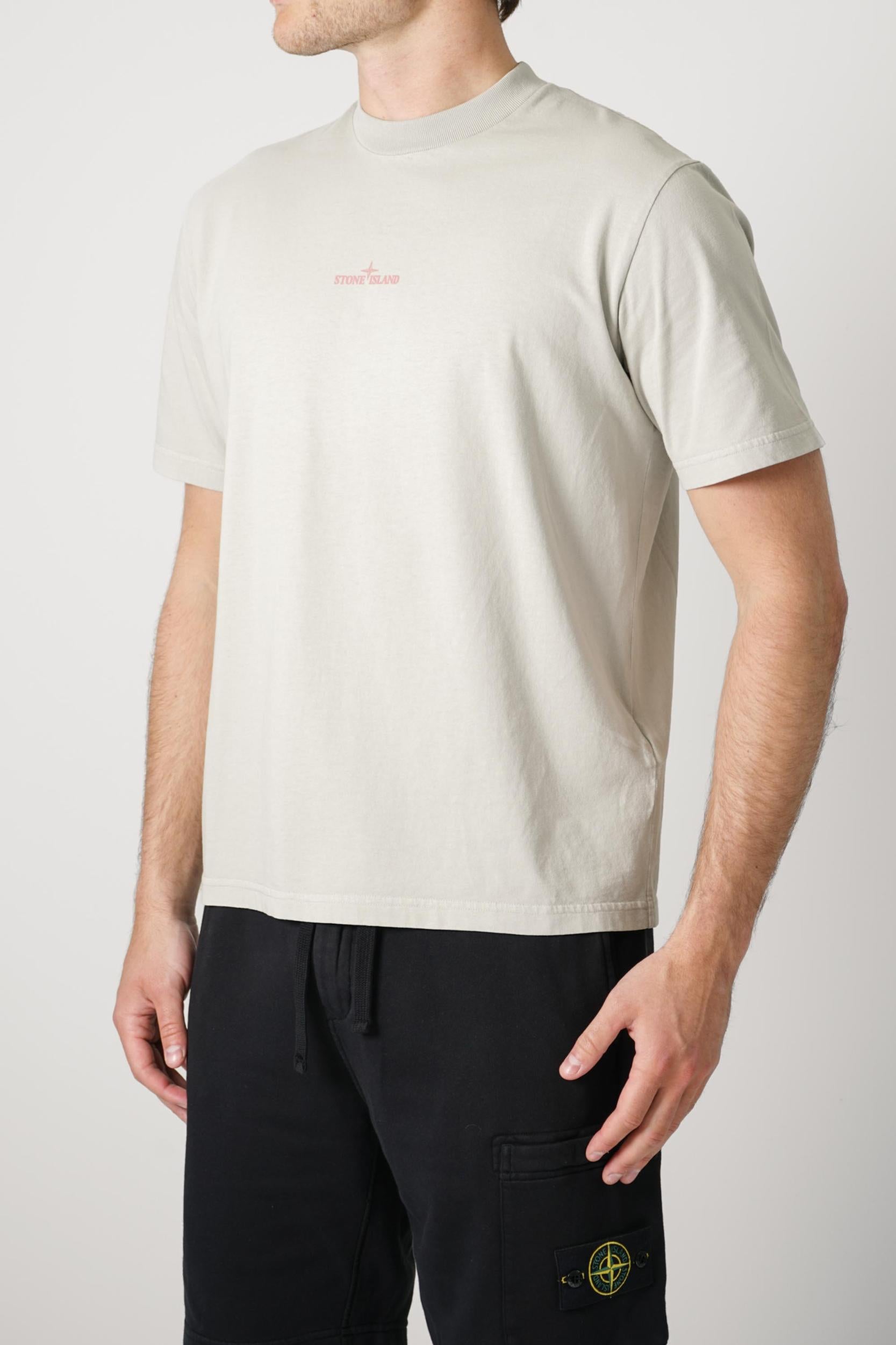 2100001 Stone Island Oversized Front/Back Logo T-Shirt Grey