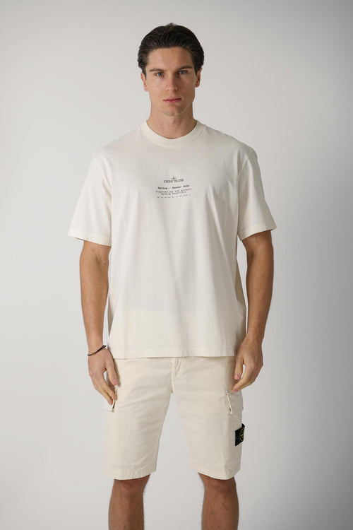 2100001 Stone Island Spring Summer Tee Creme