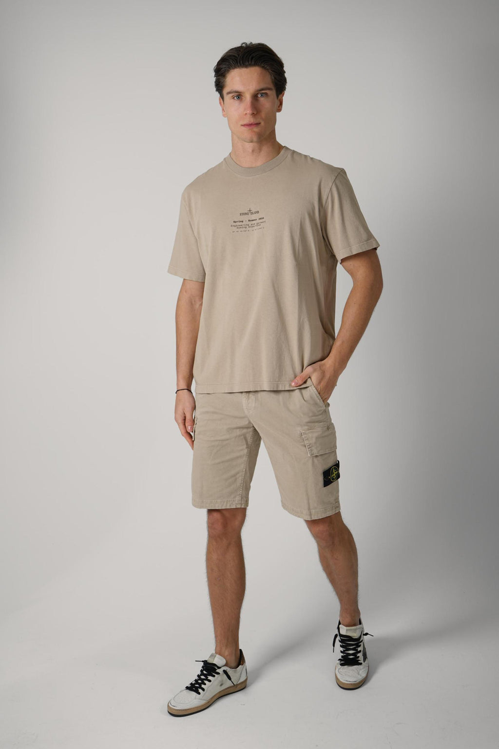 2100001 Stone Island Spring Summer Tee Desert