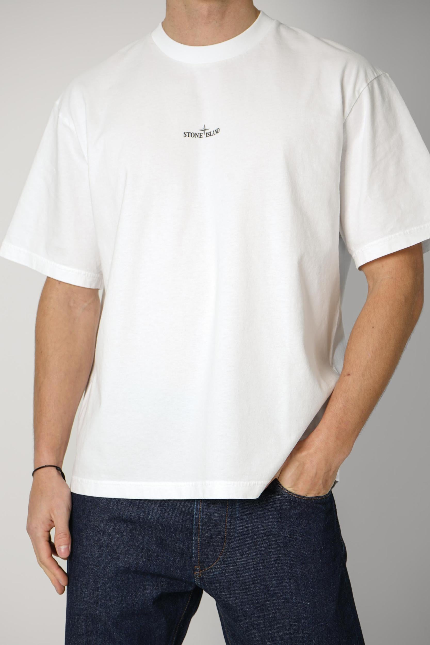 2100002 Stone Island Hand Sprayed Tee White
