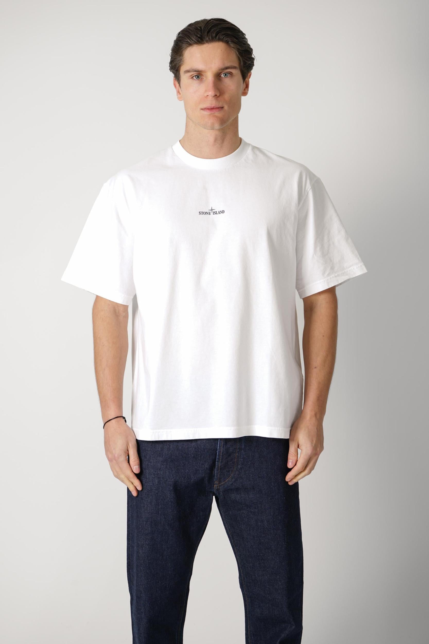 2100002 Stone Island Hand Sprayed Tee White