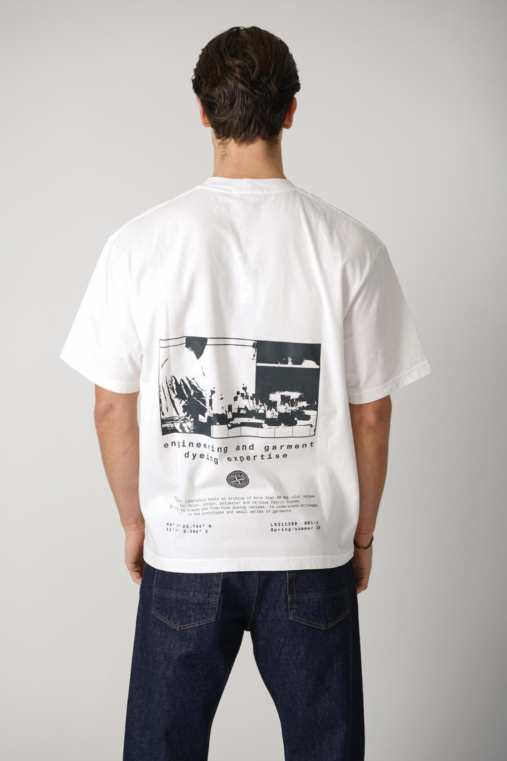 2100002 Stone Island Hand Sprayed Tee White