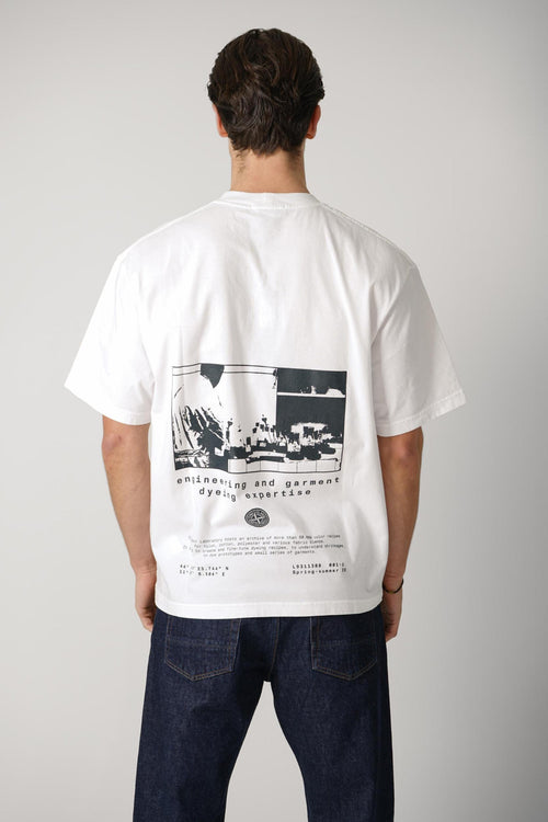 2100002 Stone Island Hand Sprayed Tee White