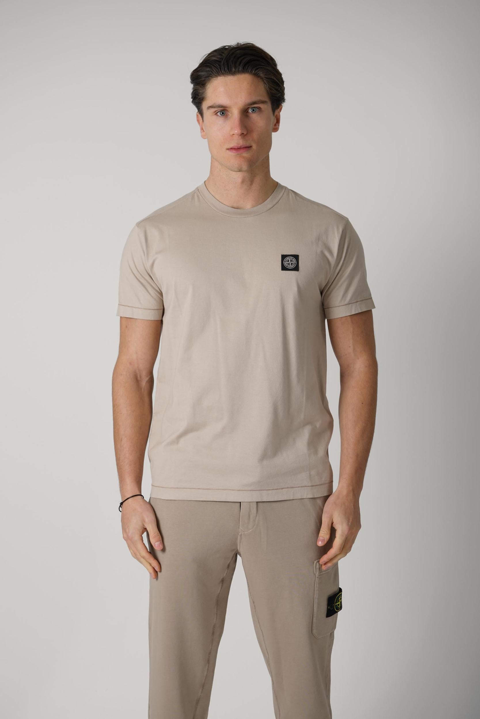 2100027 Stone Island Basic Logo Tee Desert