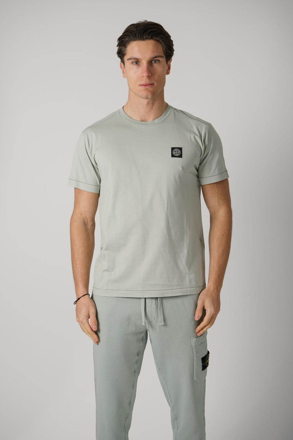 2100027 Stone Island Basic Logo Tee Sage Green