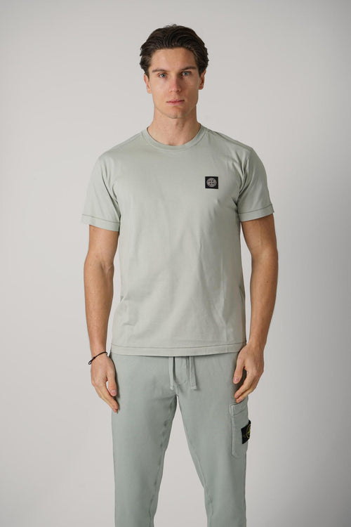 2100027 Stone Island Basic Logo Tee Sage Green