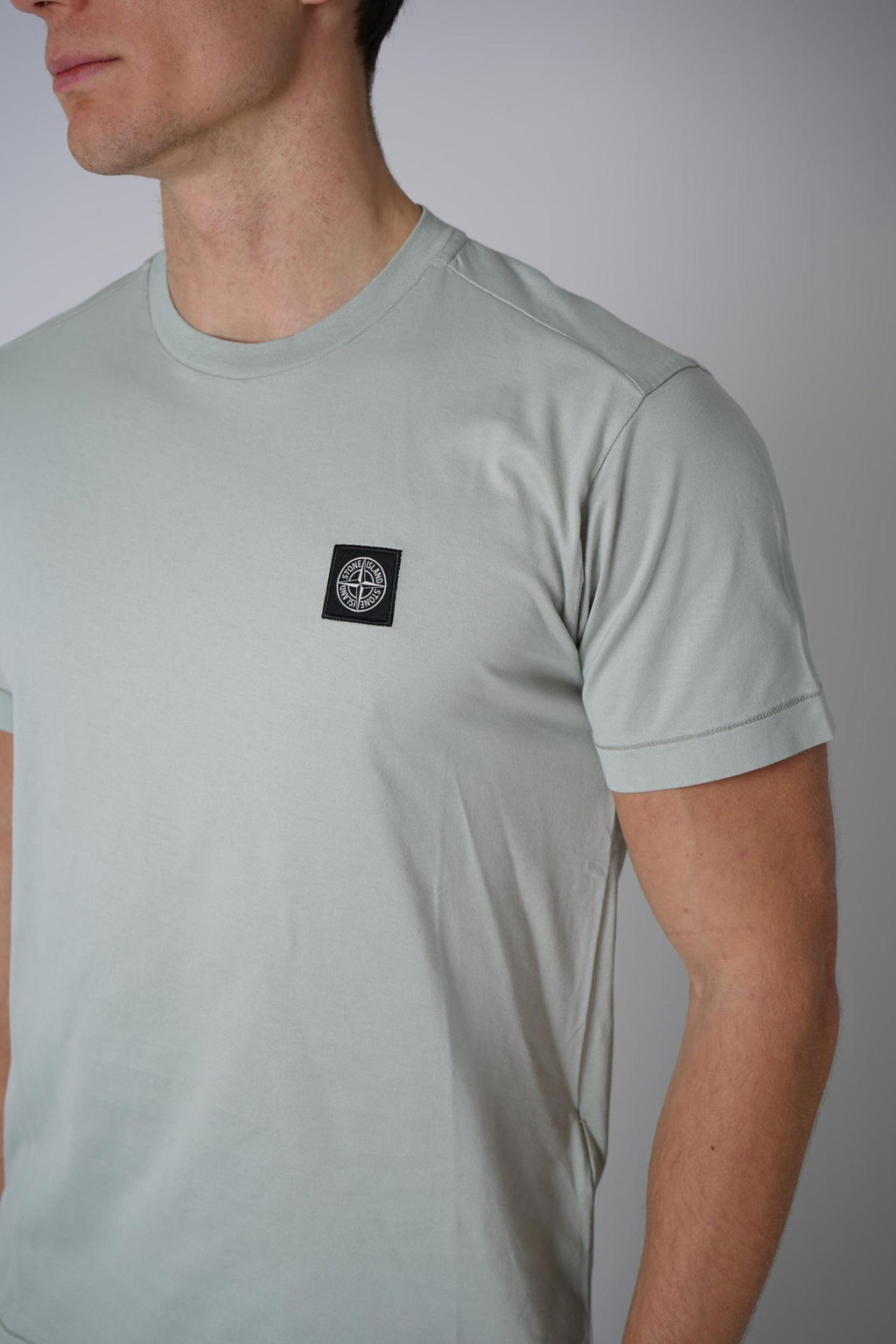 2100027 Stone Island Basic Logo Tee Sage Green