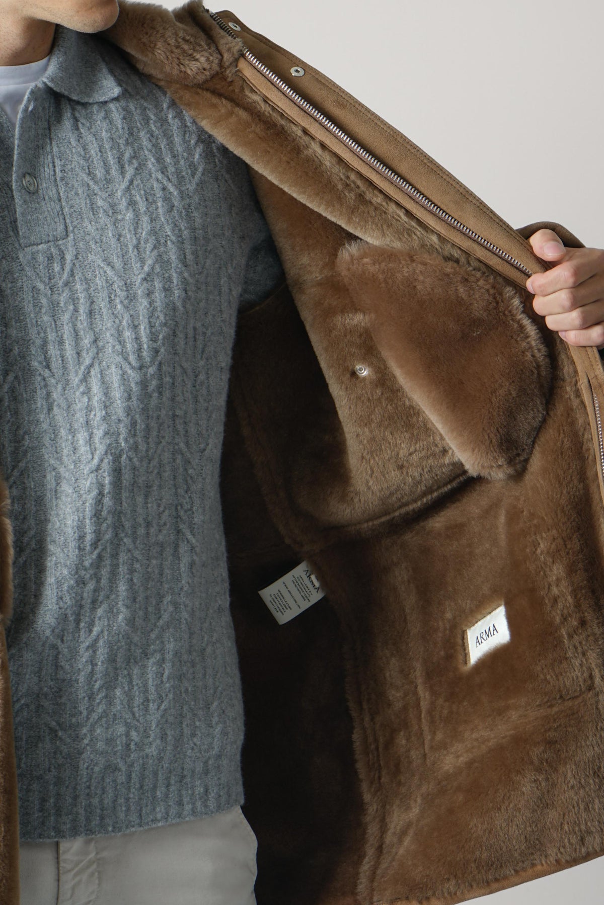 Arma Levy Merino Suede – Carob Brown