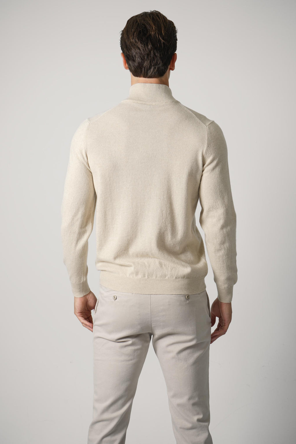 Fedeli Favonio Open Slim Cashmere Cardigan – Platino