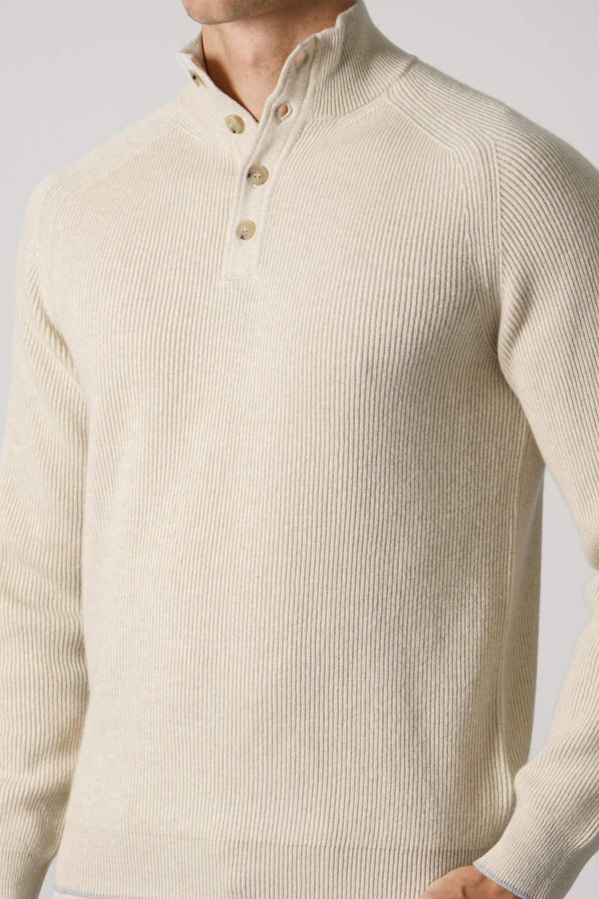 Fedeli Kyoto Cashmere Polo – Platino/Grigio