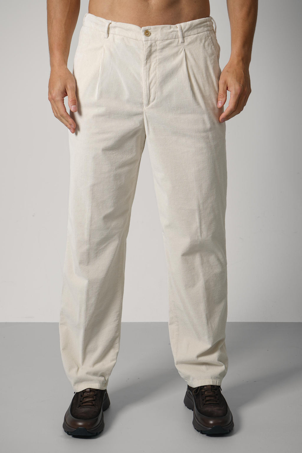 Marco Pescarolo Dieci Zip Trousers – MP05 Beige
