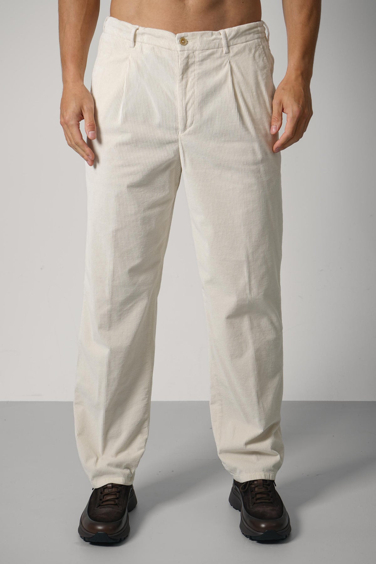 Marco Pescarolo Dieci Zip Trousers – MP05 Beige
