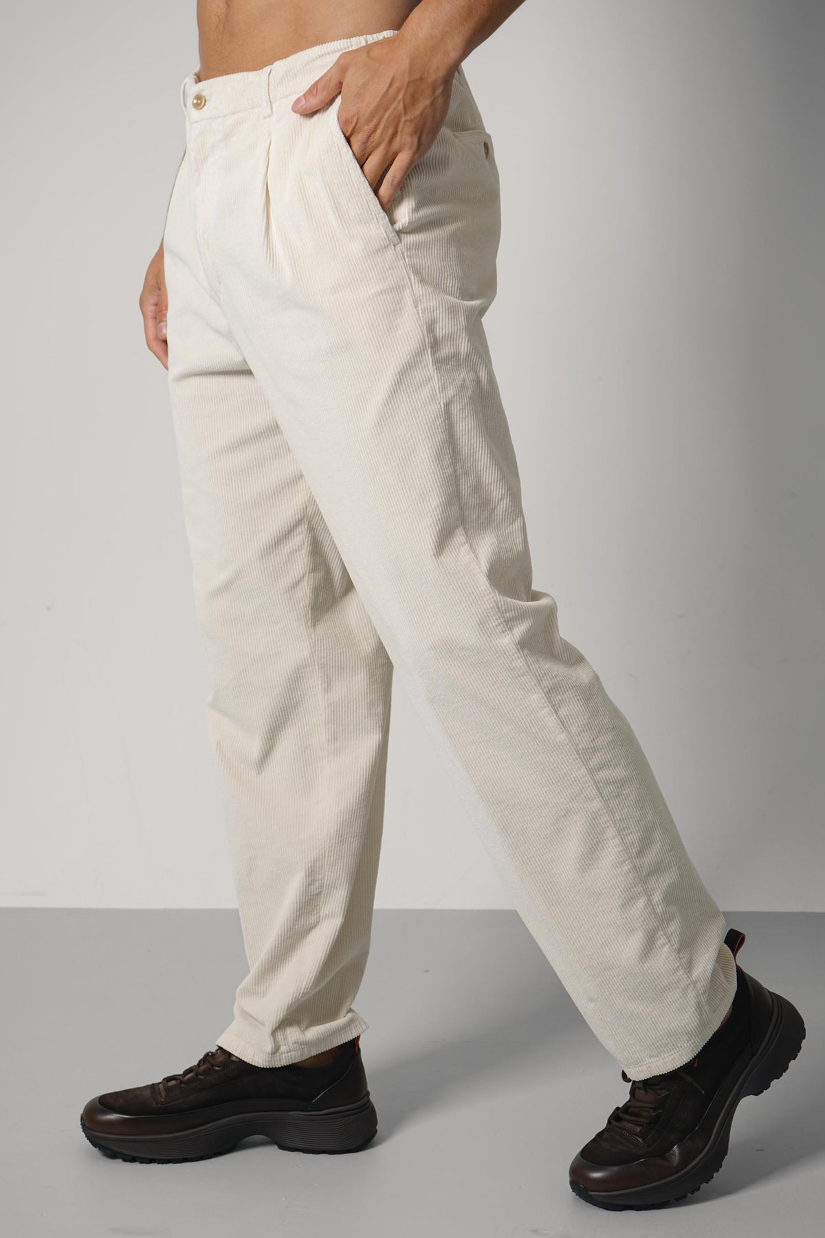 Marco Pescarolo Dieci Zip Trousers – MP05 Beige