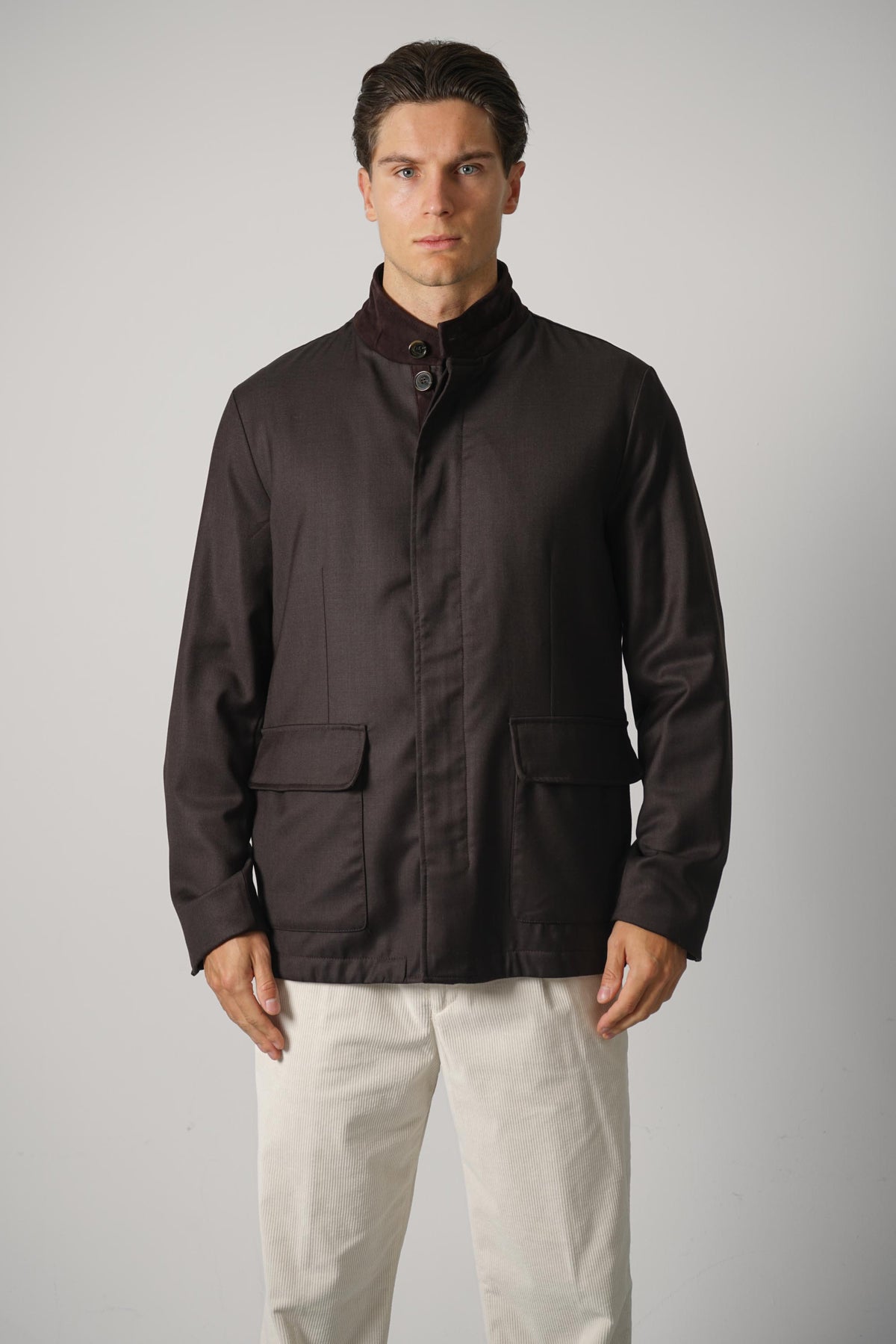 Paul & Shark Field Jacket in Loro Piana Rain System Zelander Wool – 306