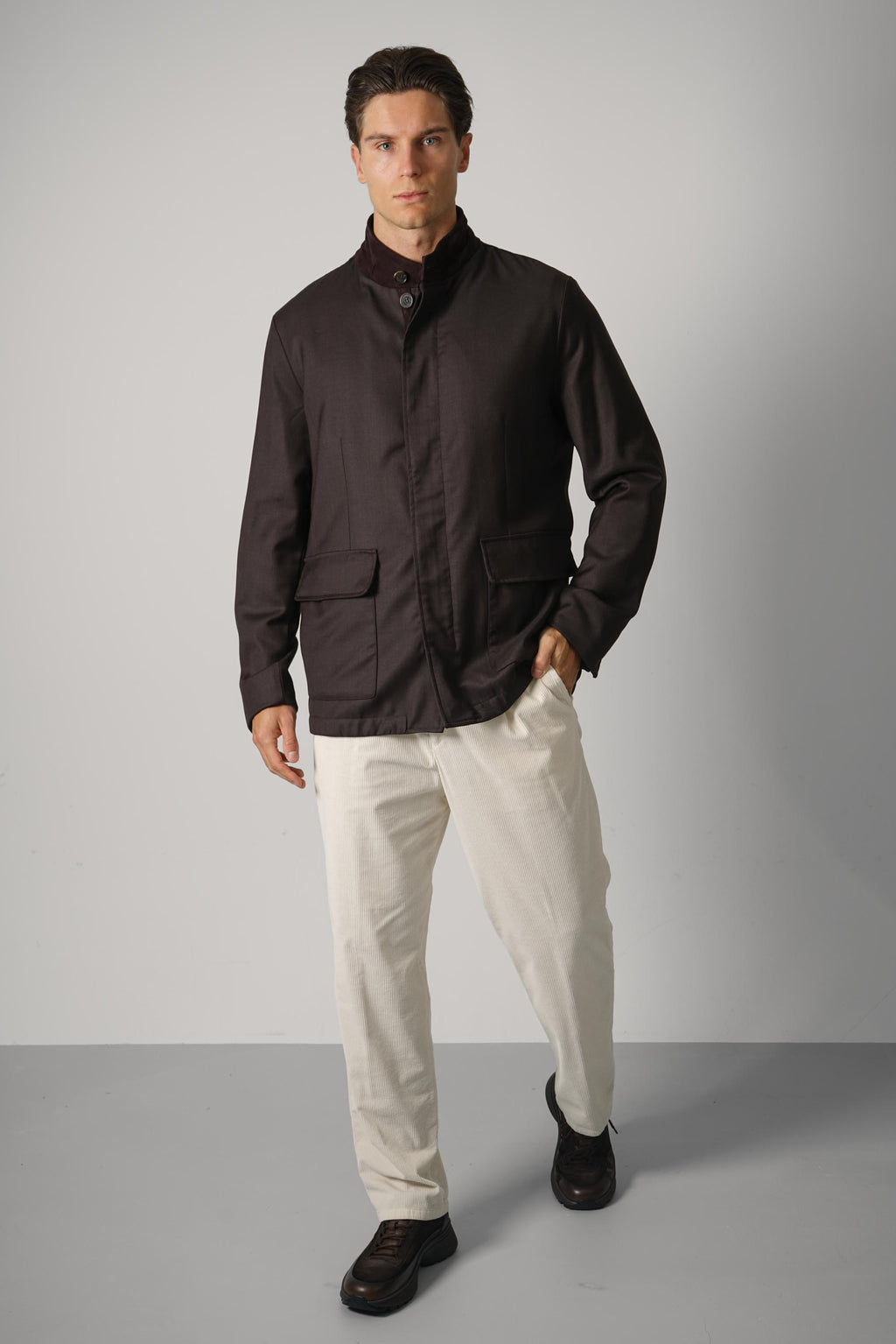 Paul & Shark Field Jacket in Loro Piana Rain System Zelander Wool – 306
