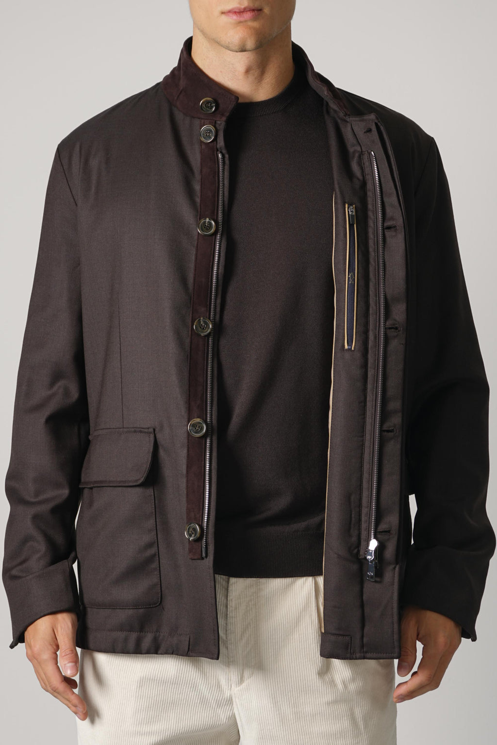 Paul & Shark Field Jacket in Loro Piana Rain System Zelander Wool – 306