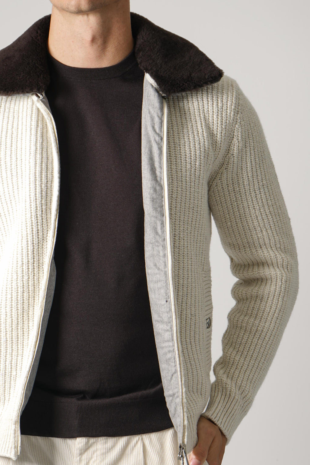Eleventy Sweater Jacket MAG0H001 – Bianco