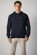 Eleventy Hoodie Full Zip Sweater Loro Piana TES0N114 – Blu