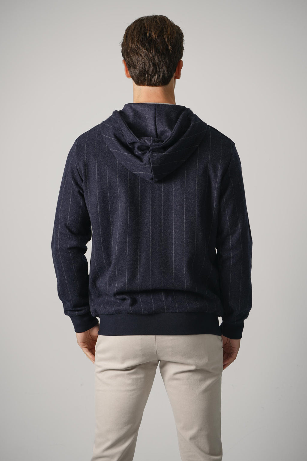Eleventy Hoodie Full Zip Sweater Loro Piana TES0N114 – Blu