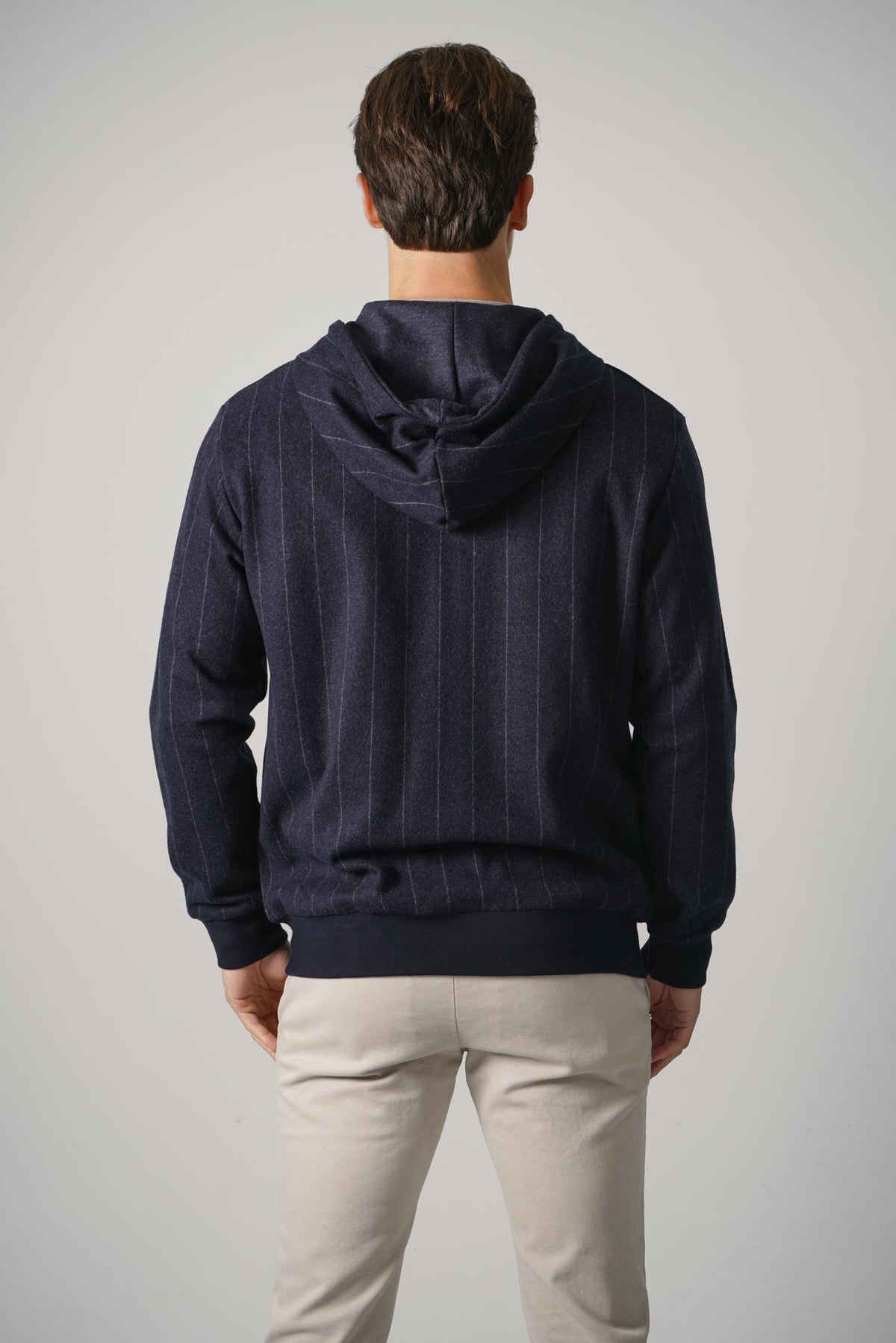 Eleventy Hoodie Full Zip Sweater Loro Piana TES0N114 – Blu