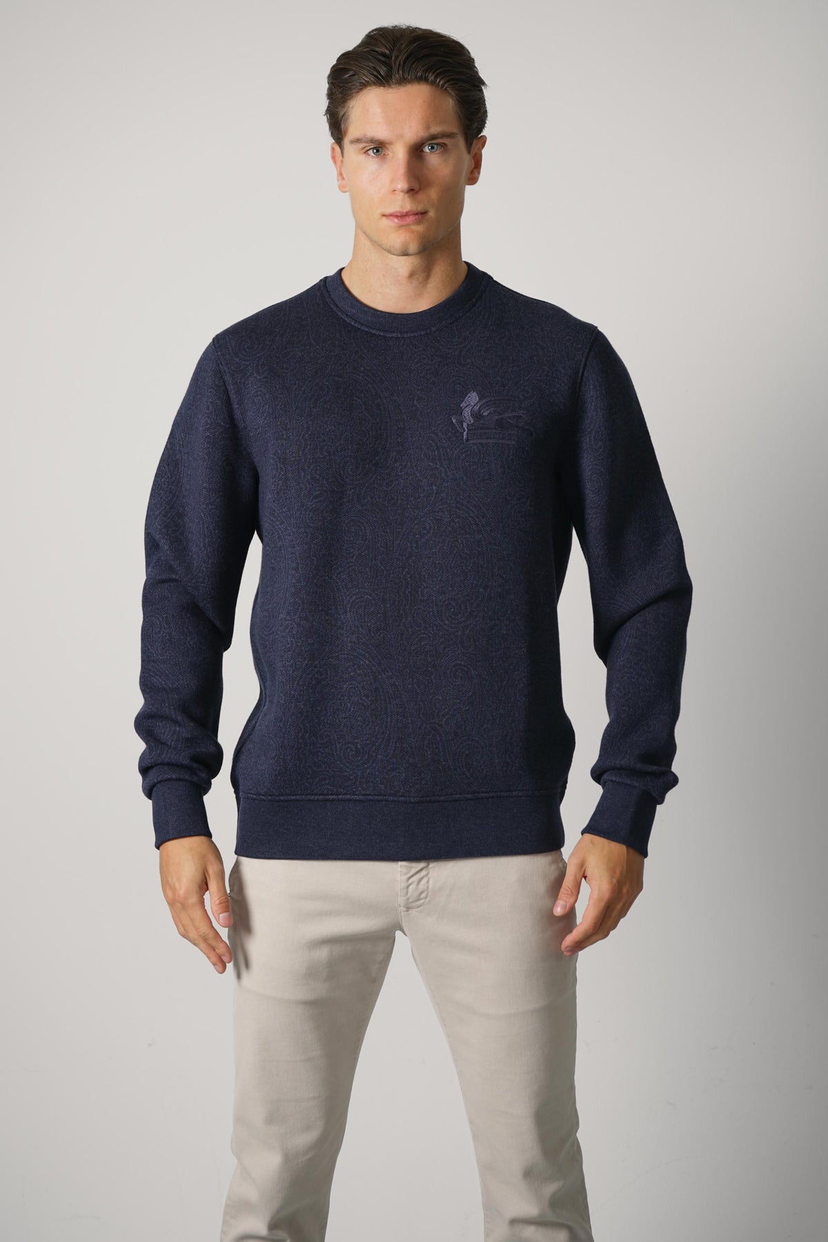 Etro Crew Neck Sweatshirt – Navy