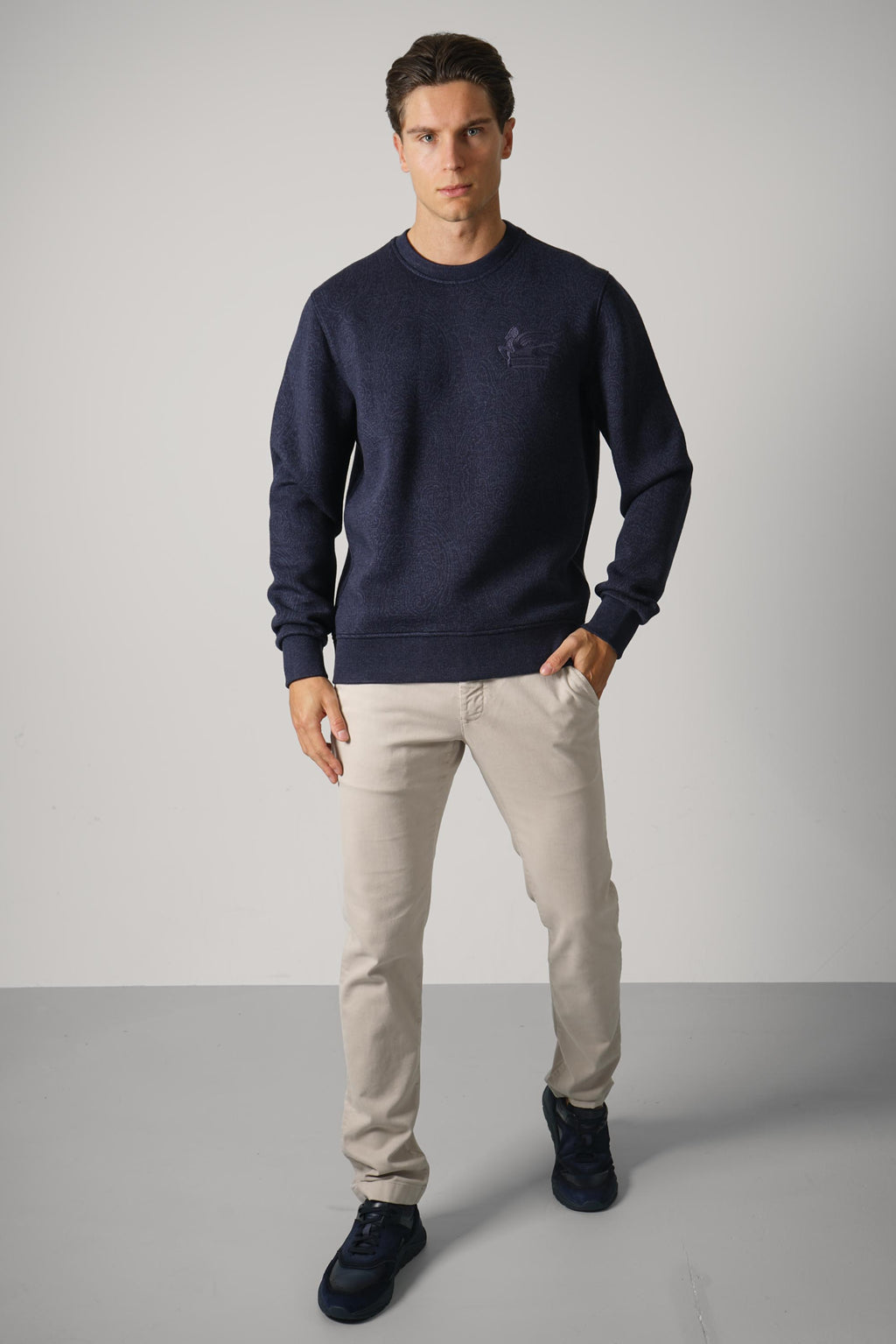 Etro Crew Neck Sweatshirt – Navy