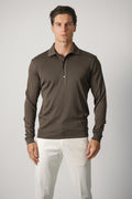 Stefan Brandt Lim 3B Longsleeve Polo – Mud