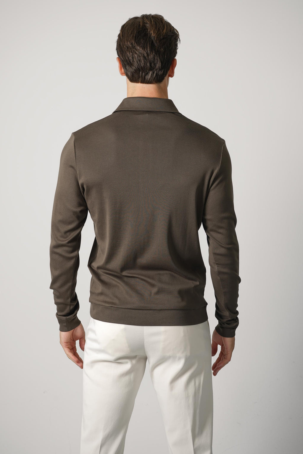 Stefan Brandt Lim 3B Longsleeve Polo – Mud