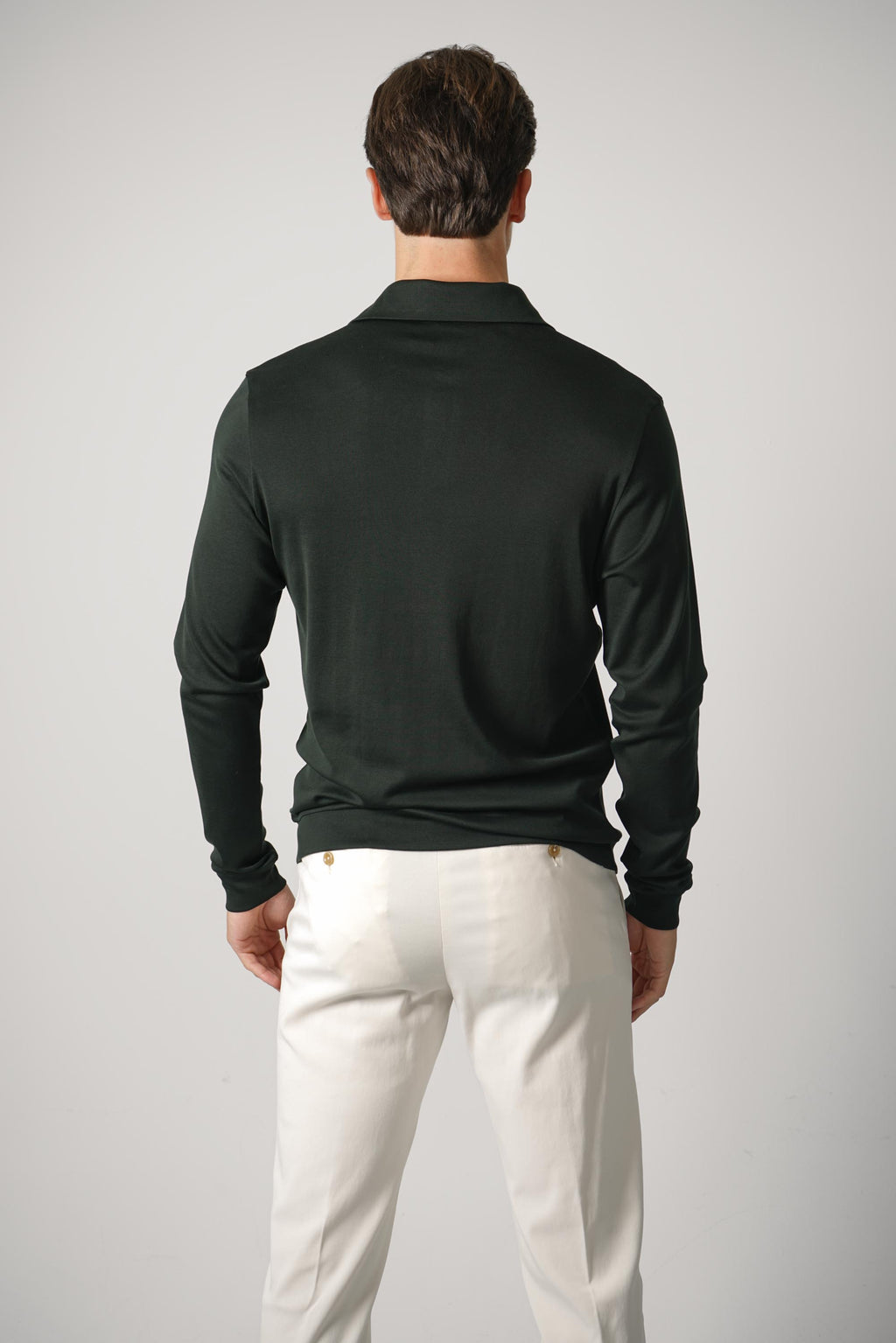 Stefan Brandt Lim 3B Longsleeve Polo – Forest